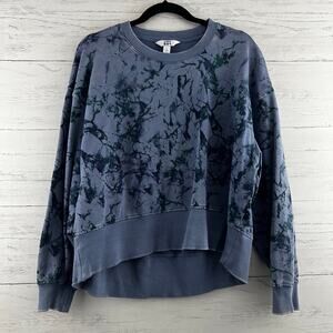 Joy Lab Blue Tie Dye Pullover Sweatshirt Size L